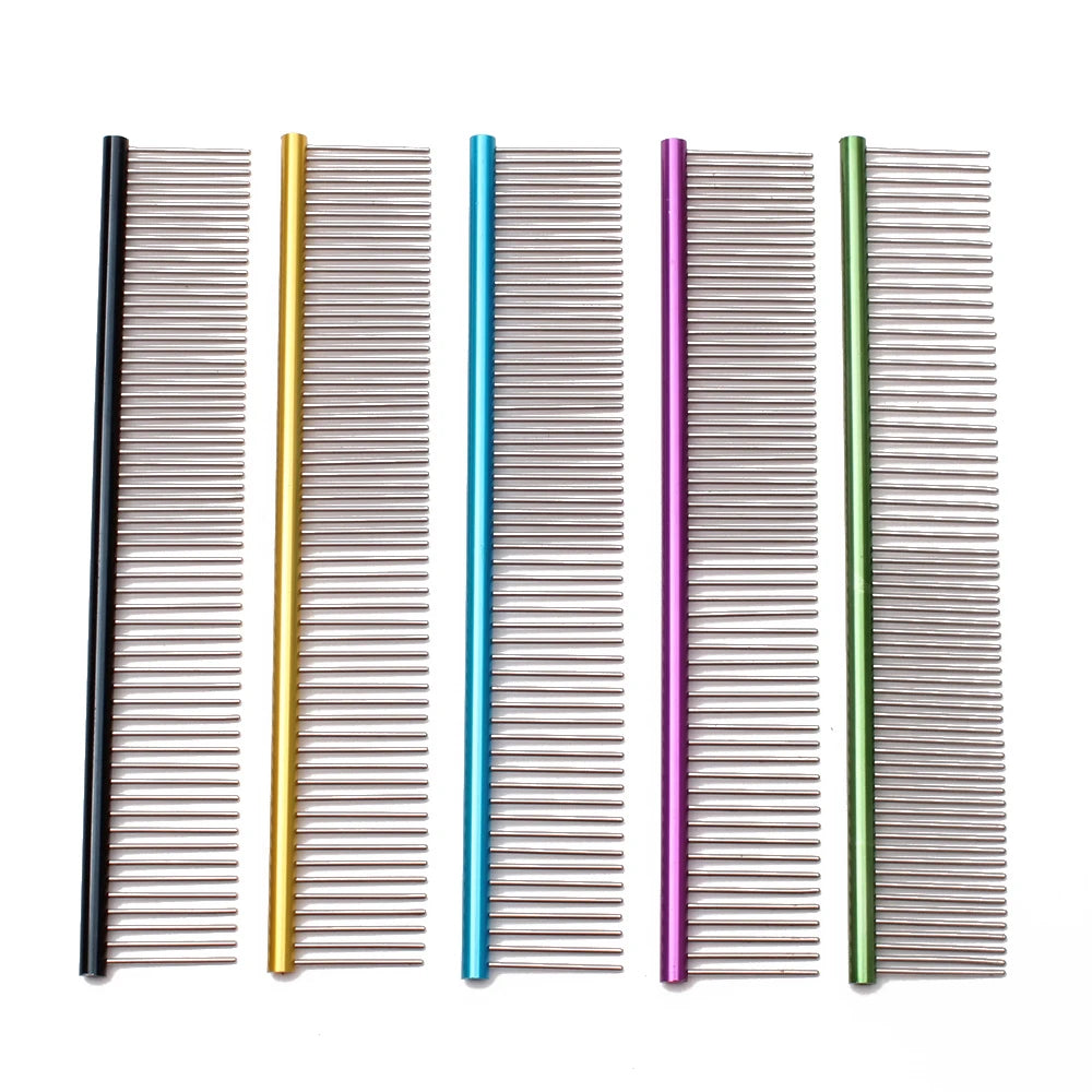 Pet Grooming Combs Aluminum Alloy Brush For Dogs Boundary Knot Massage Tools Professional Salon Cat Hair Cleaning Crescent 7900#
