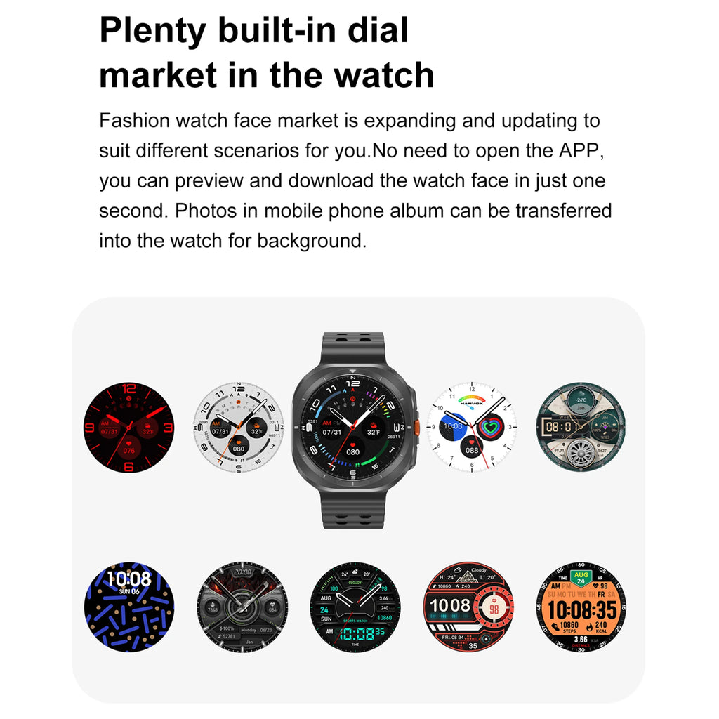 Smart Watch 7Ultra for Men ChatGPT Compass NFC 360*360 AMOLED Screen Heart Rate Monitor Bluetooth Call IP68 Waterproof Smartwat