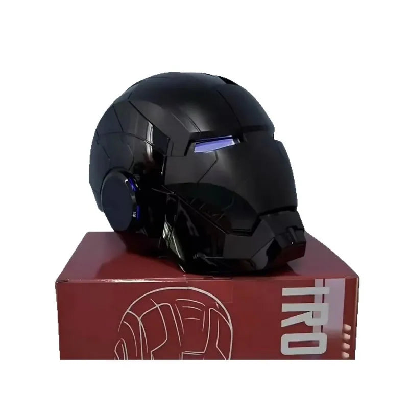 2025 New Marvel Iron Man Helmet Black Gold Black Silver Electric Helmet Voice Controlled Voice Machine Face Mask Toy Birthday Gi