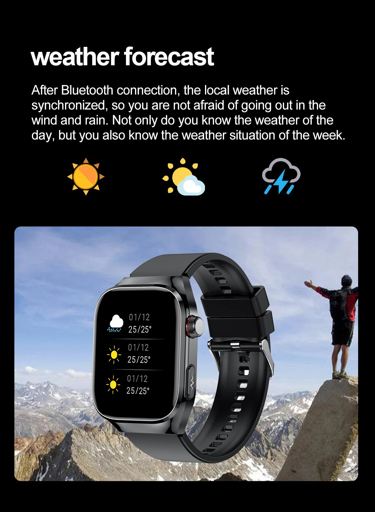 2026 New Smart Watch 2.04-inch AMOLED Screen Bluetooth Call IP68 Waterproof 650mA Sports Smartwatches Men Android Military-Grade