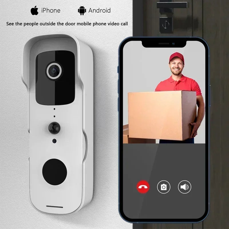 New Smart Video Doorbell Waterproof Night Vision Door Viewer 1080P FHD Camera Digital Visual Intercom WIFI 2.4G Tuya Door Bell