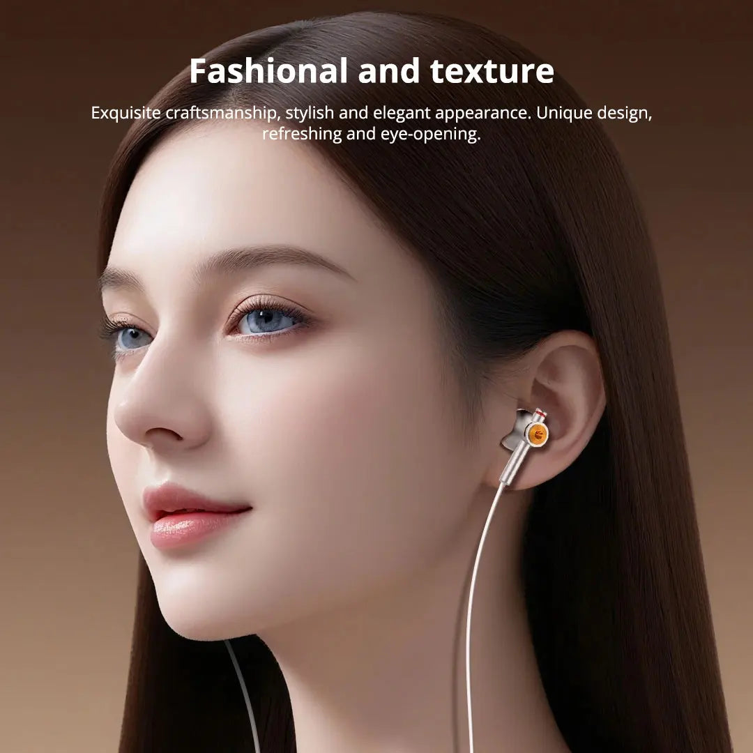 EARDECO 3.5mm/typec Gaming Earbud Wired Headphones In-ear Sport Music Wired Earphone Earbuds Bass with Mic Stereo Metal Running