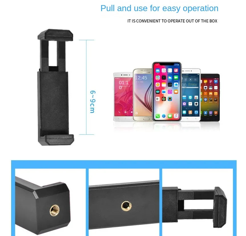 Desktop live fill light multi-functional beauty photography selfie food makeup telescopic tilt camera phone stand