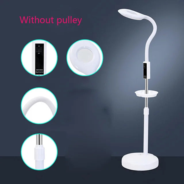 16X LED Lighting Magnifying Glass for Tattoo/Manicure and eyelashes/Skincare Beauty  Round fill light dimmable light