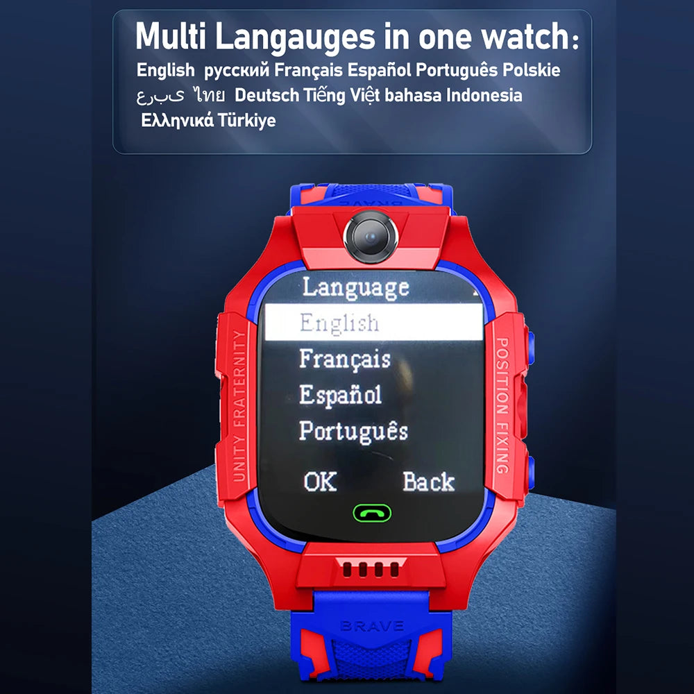 New Smart Watch Kids Position SOS Tracker Call Phone Voice Chat Photo Children Smartwatch Camera Boys Girls Gifts