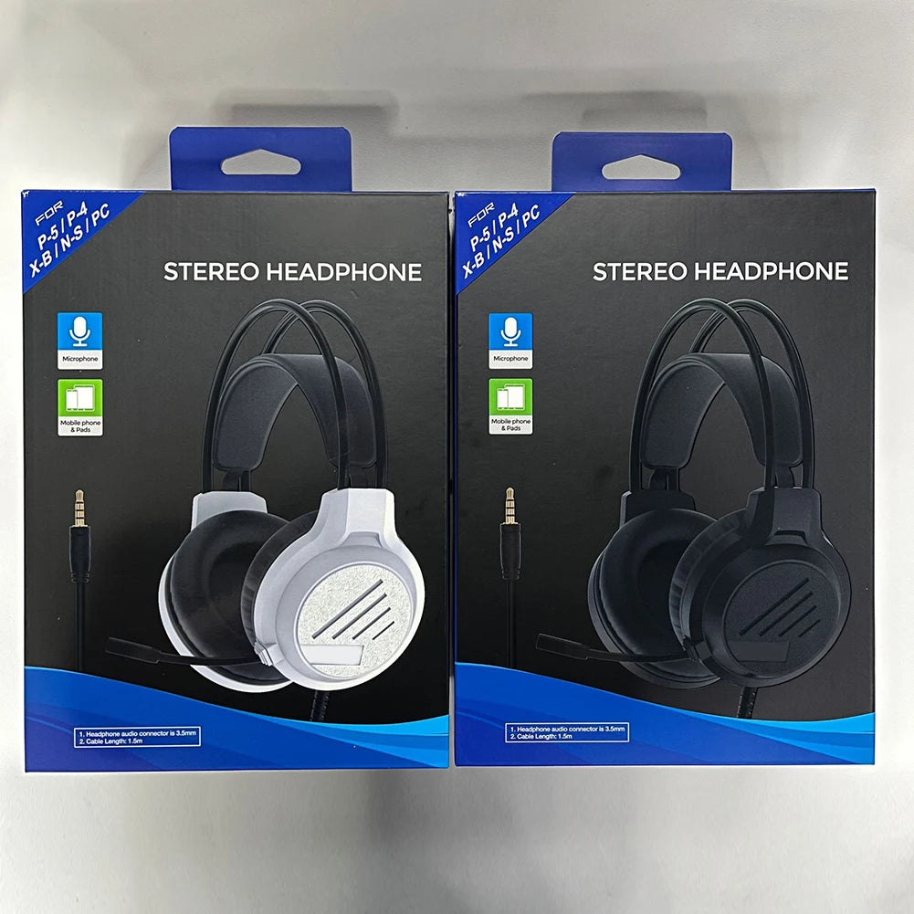 Gaming Headset with Mic Sports Gaming Noise Cancelling Headset Over-ear Headphone for PS5/PS4/Switch/XBOX/PC Wired Headphones