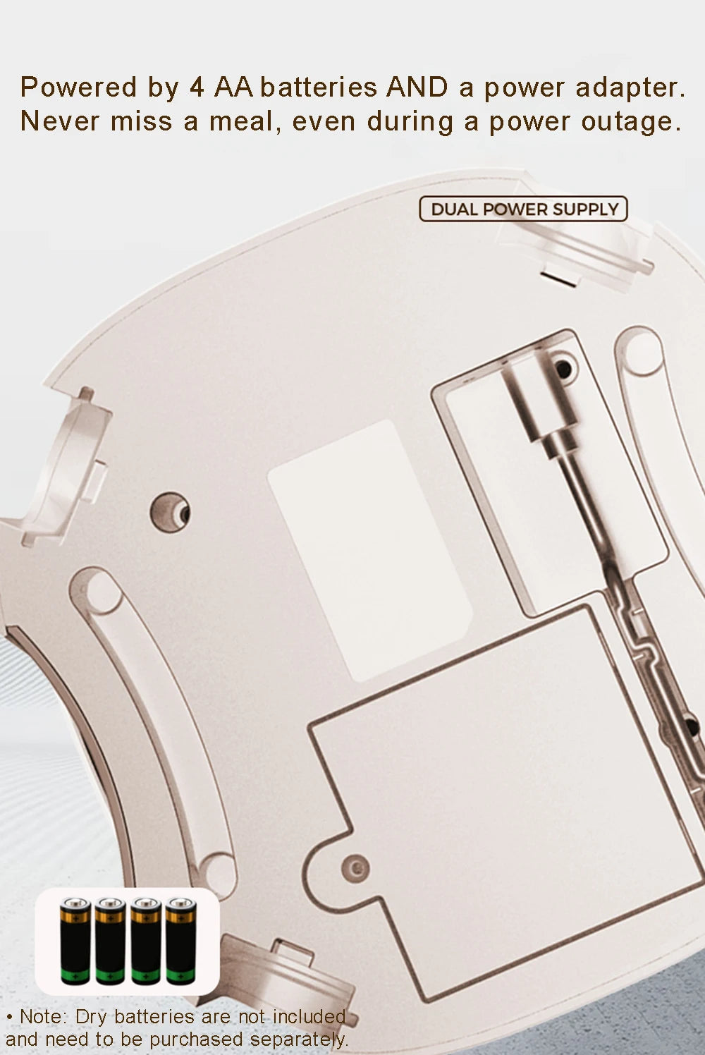 5L Pet Intelligent Feeder WiFi Automatic Cat Feeders for 2 Cats Cat Food Dispenser with APP Control Double Stainless Steel Bowls