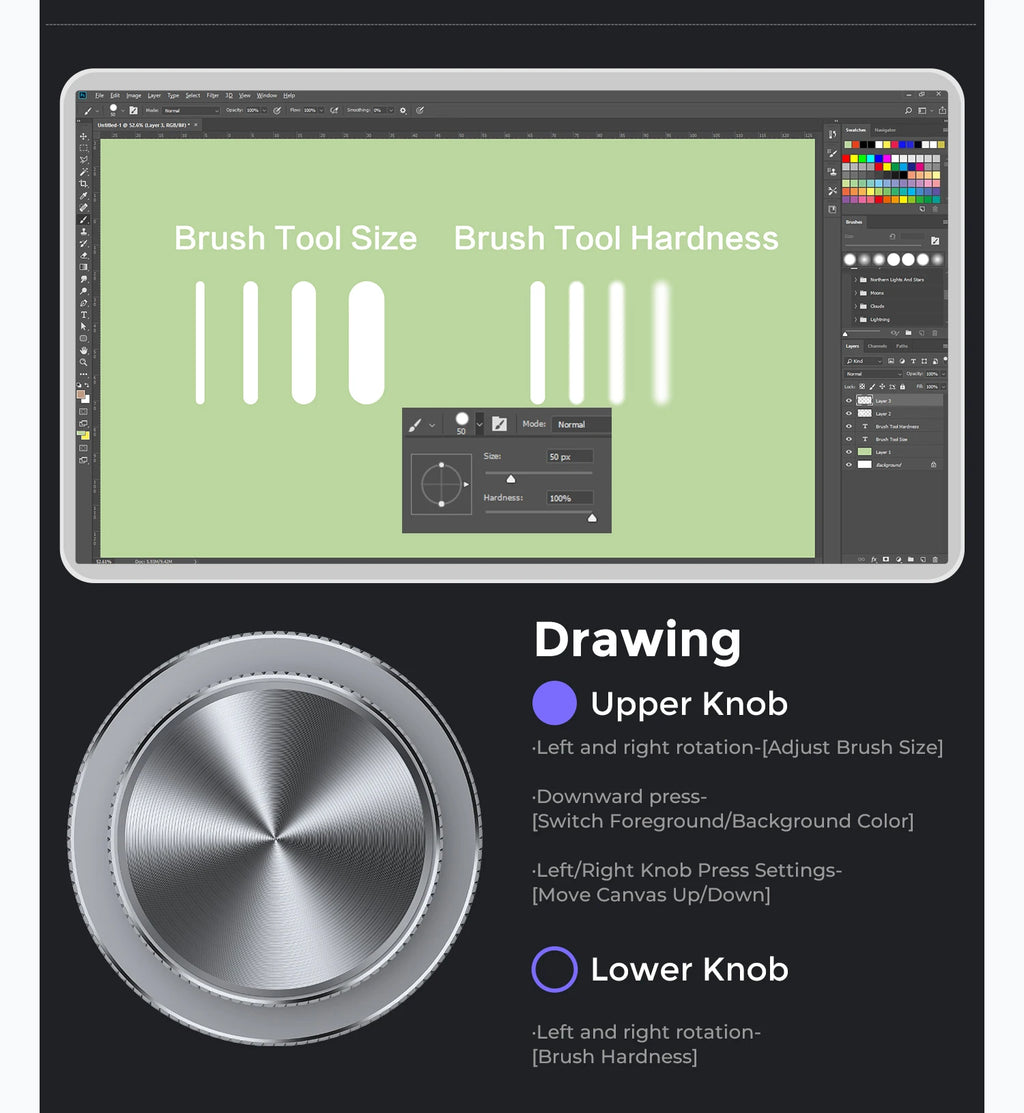 Desktop Wired Aluminum Alloy Dual-Layer Knob Wireless Custom Keyboard RGB Custom Control Volume Knob Multimedia Office Shortcut