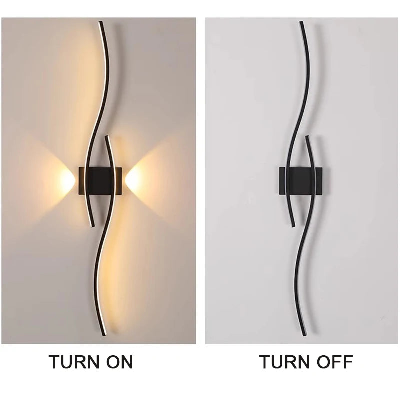Long Strip LED Wall Lamps for Bedroom Living Room Indoor LED Wall Lights Wall Sconce for Corridor Aisle AC85-265V Interior Lamp