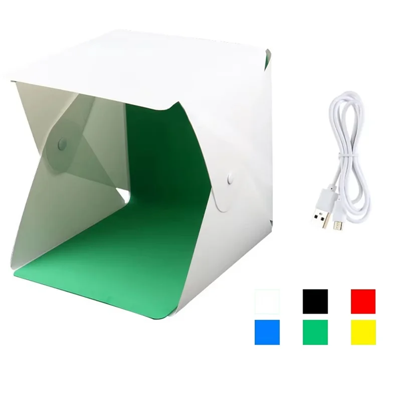 ELECT-Lightbox Light Box Mini Photo Studio Box Photography Box Light Studio Shooting Tent Box Kit Multiple Color Backdrops