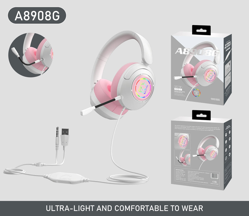 Original Earphones Wired Gaming Headset 3.5mm Wired Headphones Over Ear with Microphone Stereo Earbuds Sports For PS4 PC Phones