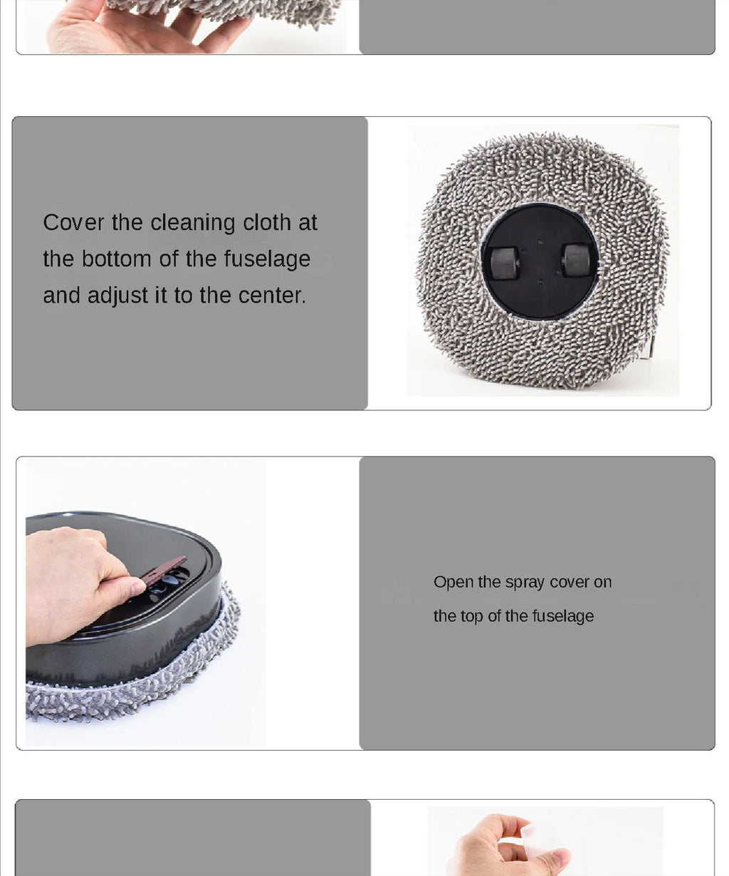 NEW Rechargeable Smart Sweeping and Mop Robot Vacuum Cleaner Dry and Wet mopping robot Home Appliance with Humidifying Spray