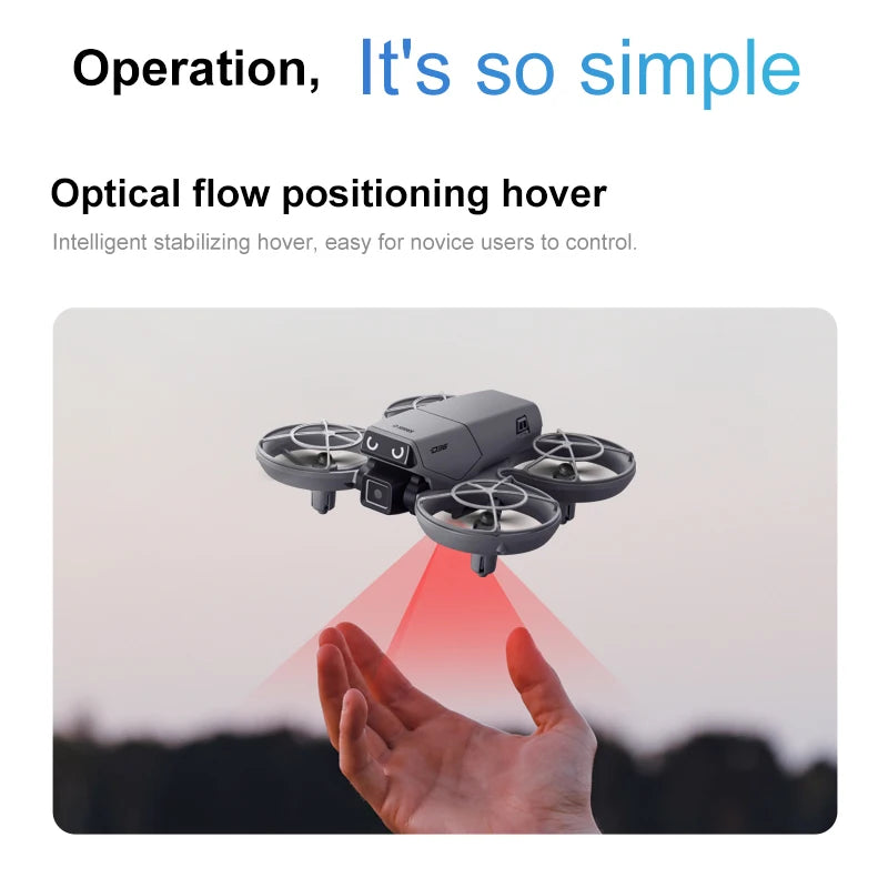D36 Drone 4K HD Aerial Photography Dual Cameras Screen RC Quadcopter with Dynamic Lighting Optical Flow UAV Toys Gifts