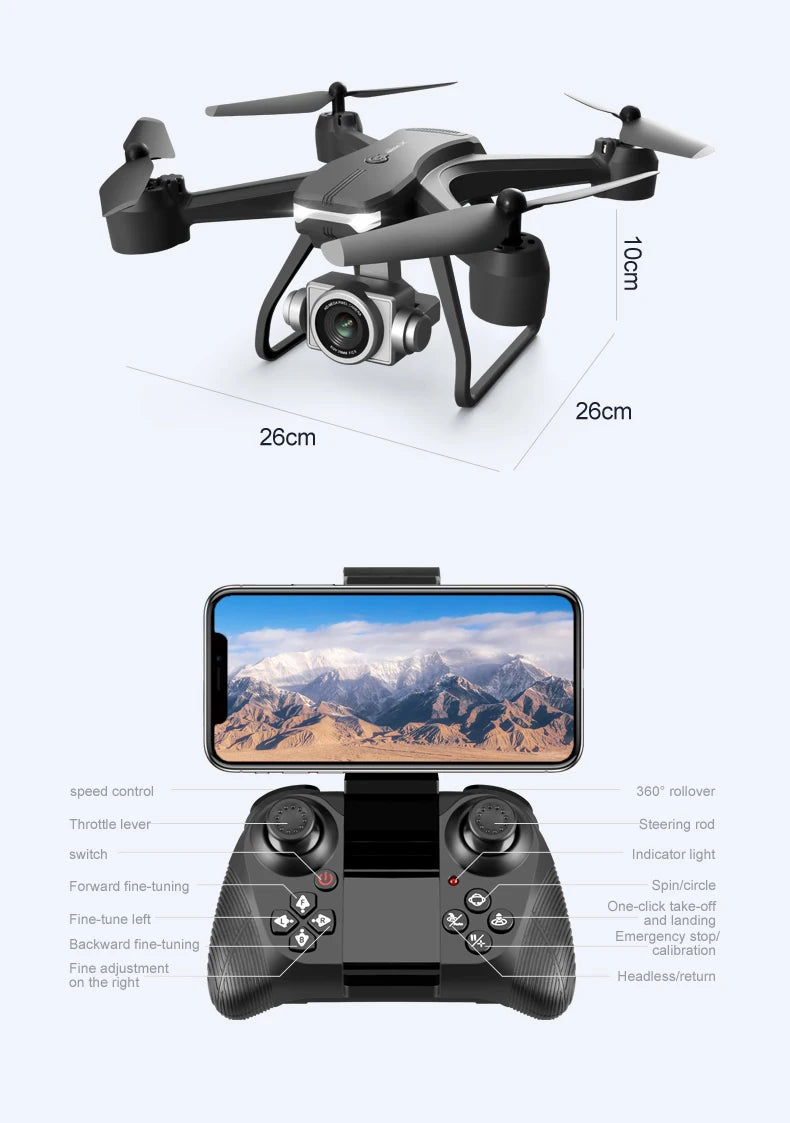 4DRC V14 Drone 4K HD Dual Camera 6K WIFI FPV Height Hold Dron RC Helicopter Professional Mini Quadcopter Foldable Four-Axis toy