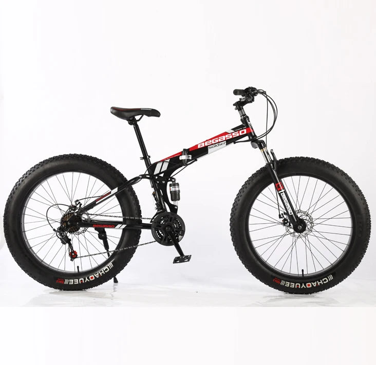 Folding Fat Tire Tyre Mountain Bike Tires 26x4.0 Bicycle Mtb Cycle With Gears for Adult