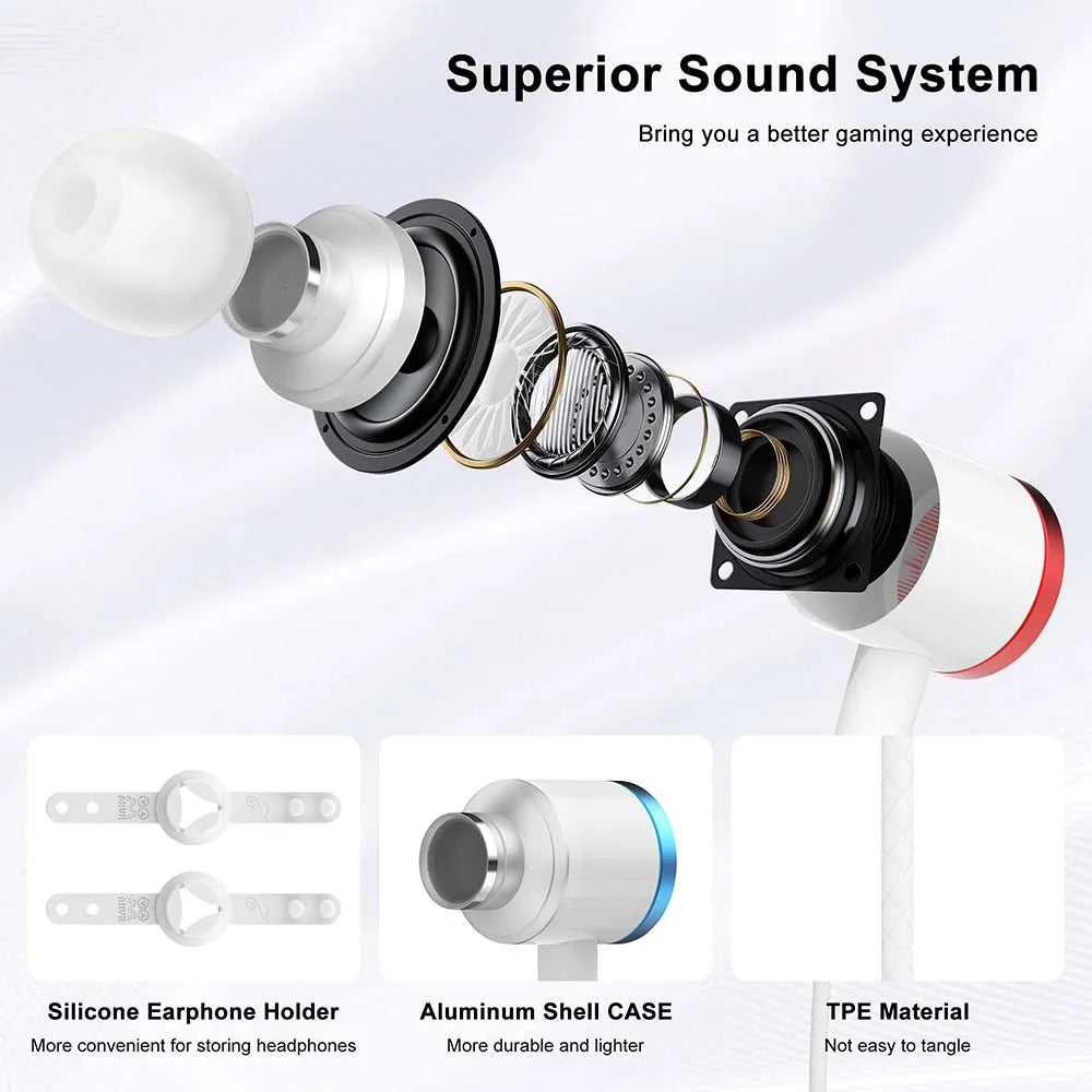 For AMVR For Quest 3 Headset Earphones with Storage Box 3D 360 Degree Sound In-Ear Headphones for Meta Quest 3 VR Accessories