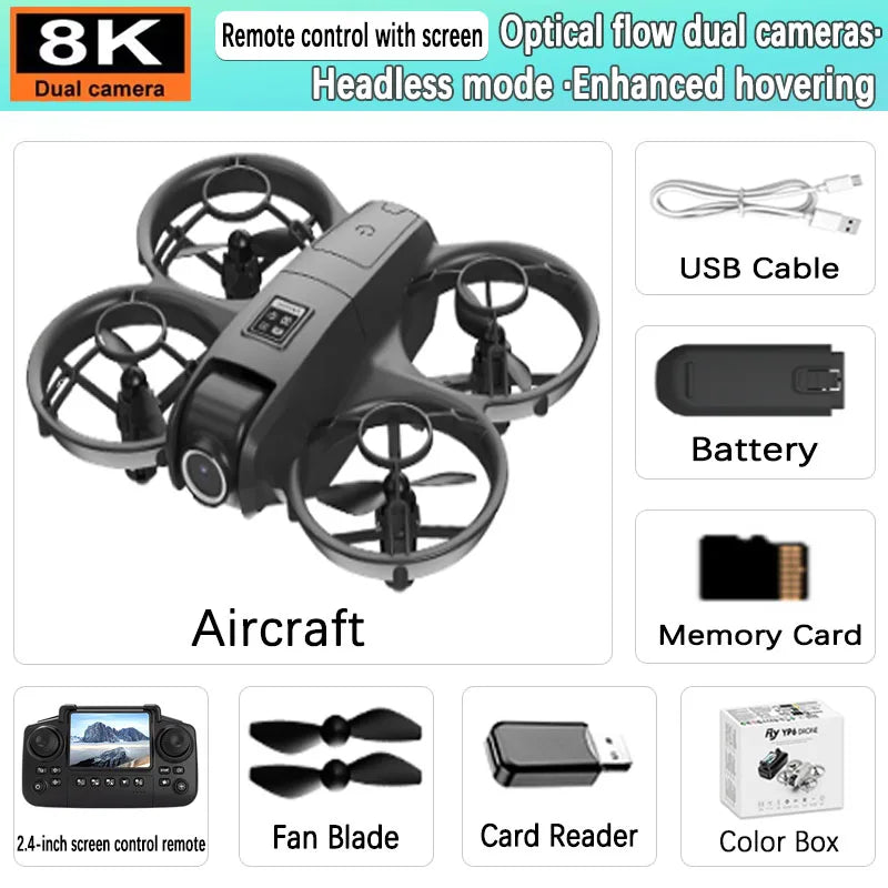 2026New Dual Camera Drone YP6 Aerial Photography Aircraft 5GWIFI Brushless Motor Remote Control Optical Flow Hover Aircraft Gift