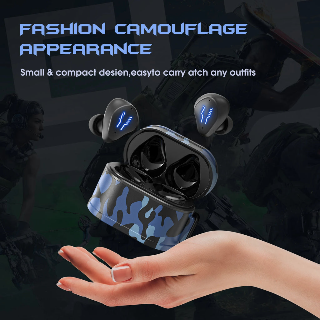 Bluetooth Gaming Earphones Wireless Noise-Canceling Headphones Low Latency Hi-Fi Audio Game Party for Gamer Friends Family