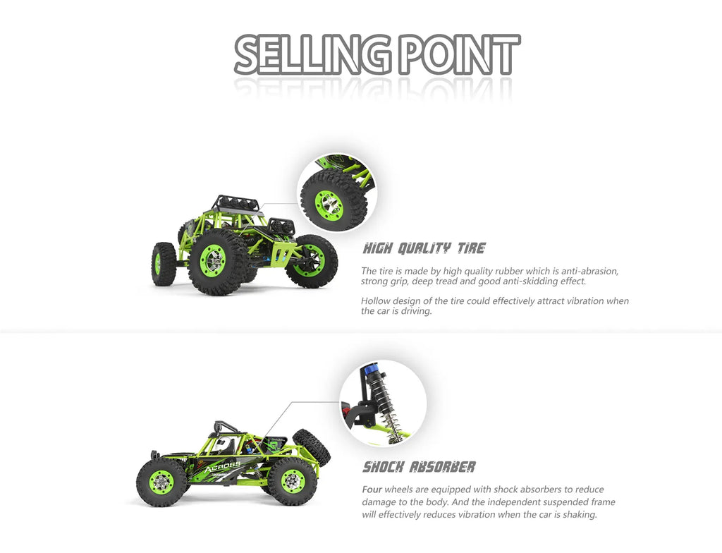 New WLtoys 12428 Pro 1:12 4WD RC Racing Car High Speed Off-Road Remote Control Climbing Truck LED Light Buggy Boy Toys Kids Gift