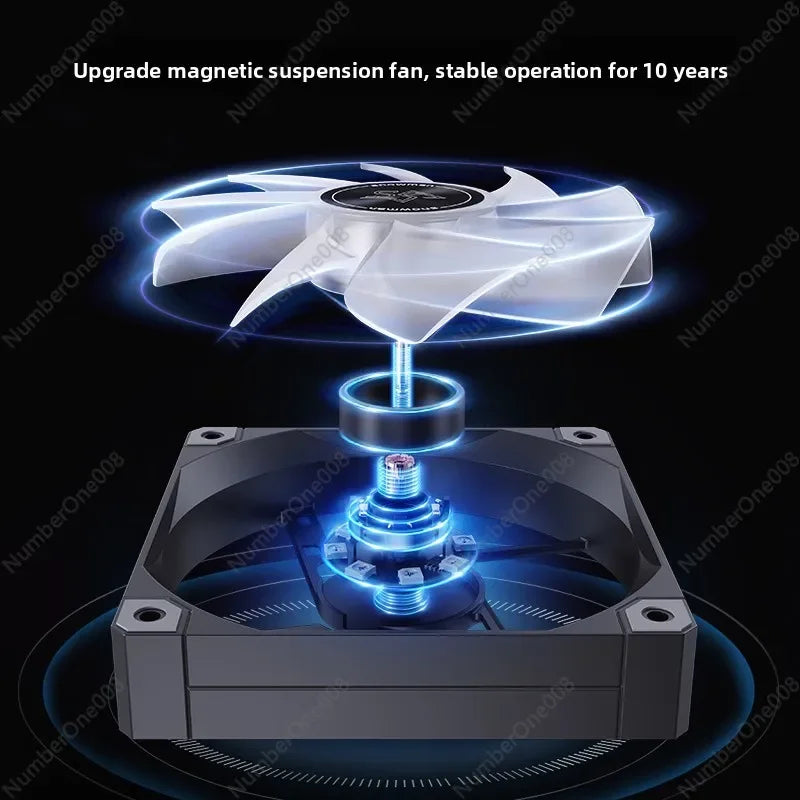 Universal CPU Air Cooler, 8 Heat Pipes Dual Tower Heatsink with Digital Display, Compatible with LGA1700/1851/AM5 Sockets