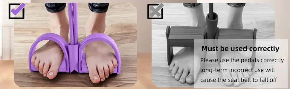 4/6 Level Resistance Band Elastic Bands with Non Slip Handles for Home Fitness Abdominal Muscle Training Yoga Pilates Workout