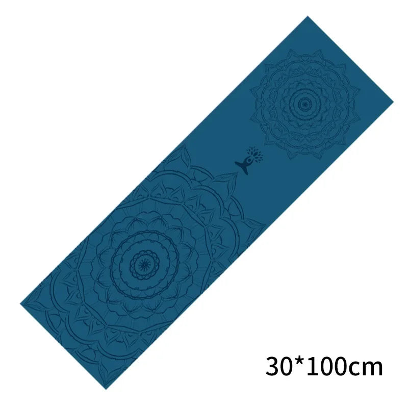 30*100cm Printed Yoga Towel Portable Double Layer Non-Slip Mat Protection Yoga Exercise Pad Quick Drying Pilates Towel Blanket