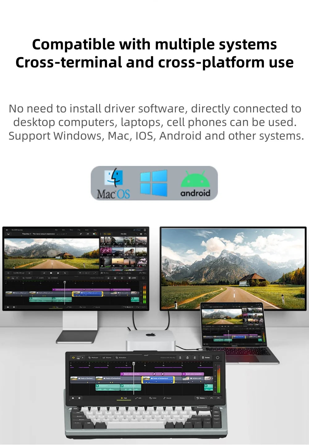 12.3 Inch HD IPS Panel Portable Gaming Monitor 1920*720 USB Interface 90° Foldability Touch Screen Keyboard High Resolution