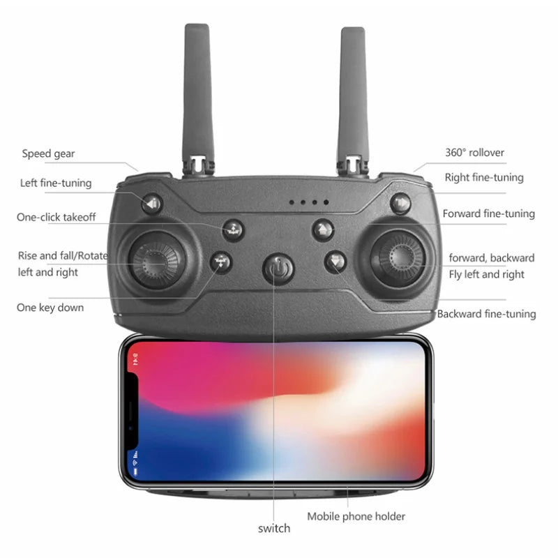 2026 New YP1 Camera Drone with Mobile App Control HD Aerial Photography 360° Adjustable Camera Stable Optical Flow
