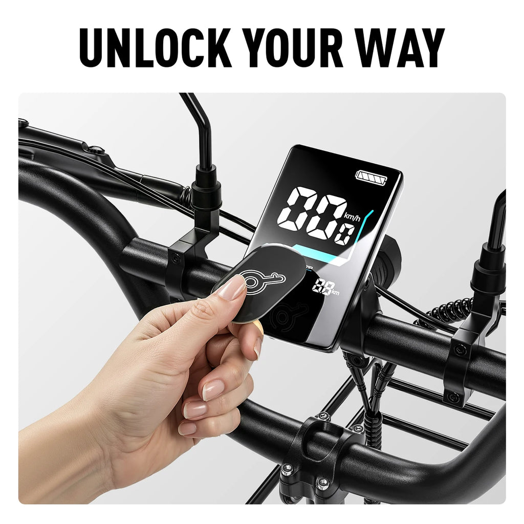 Electric Tricycle 750W Motor 48V 20AH Remover lithium Battery Foldable 3 Wheel Electric Bike 16 Inch Fat Tire 100km Ebike