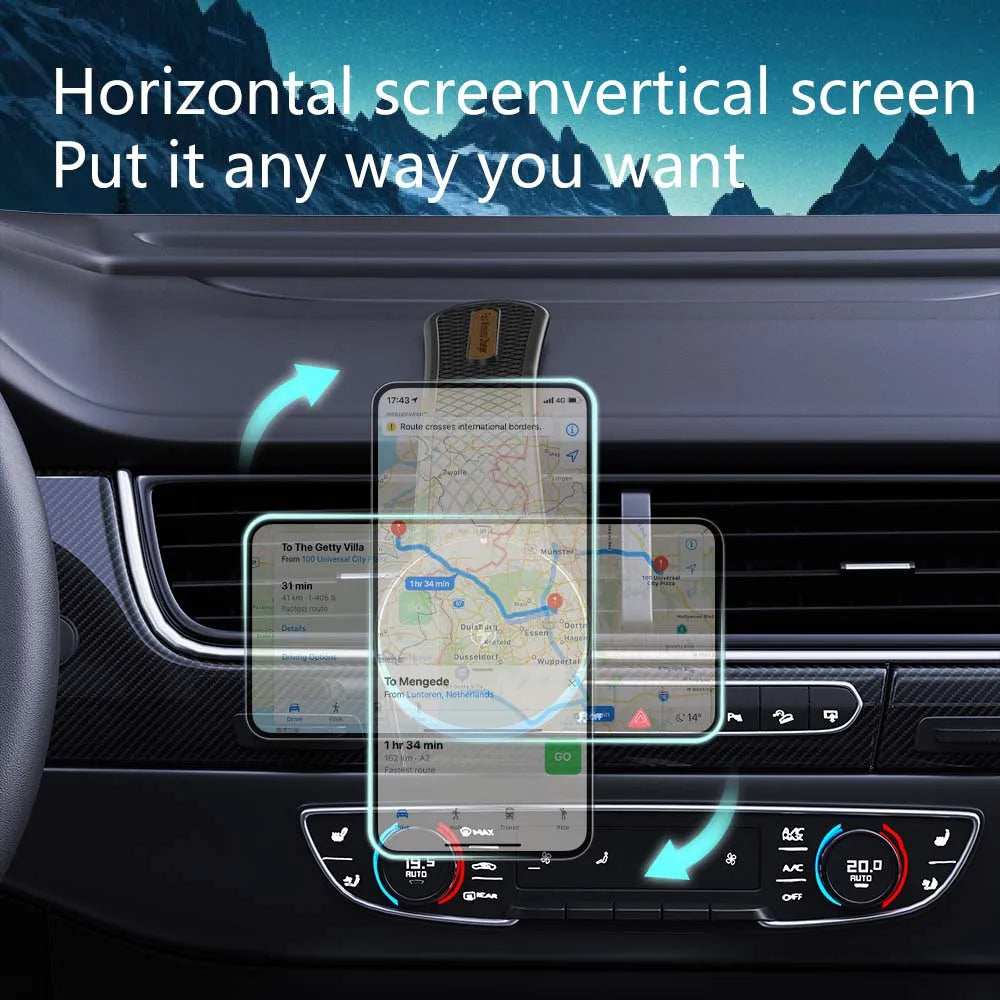 15w Car holder magnetic wireless charger compatible with iPhone MagSafe 17 16 15 14 13 12 car mount charger adjustable angle