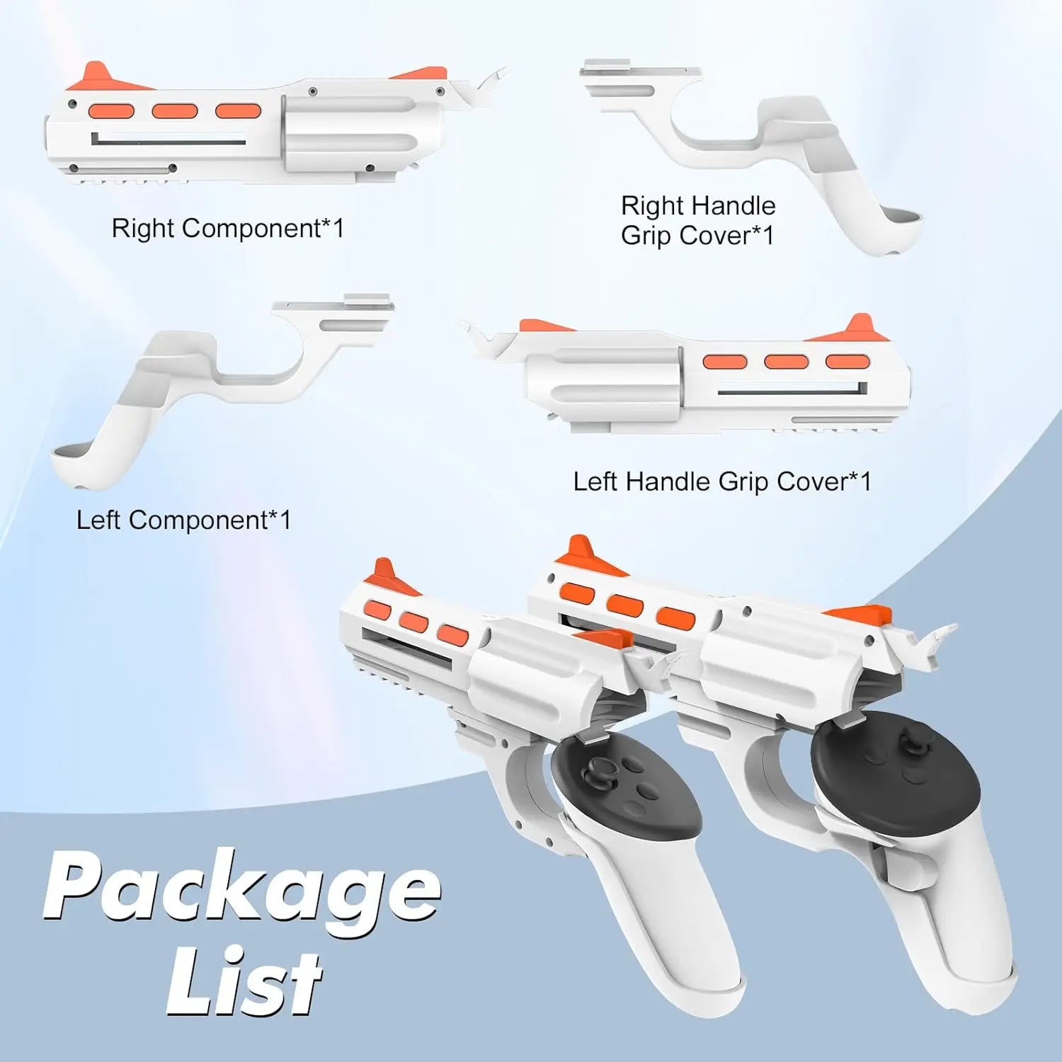 Enhance FPS Game Experience VR Handle Attachment For Meta Quest 2/3/3s, VR Accessories for Quest 2, Gunstock Grip For Quest 3/3s