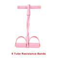 4/6 Level Resistance Band Elastic Bands with Non Slip Handles for Home Fitness Abdominal Muscle Training Yoga Pilates Workout