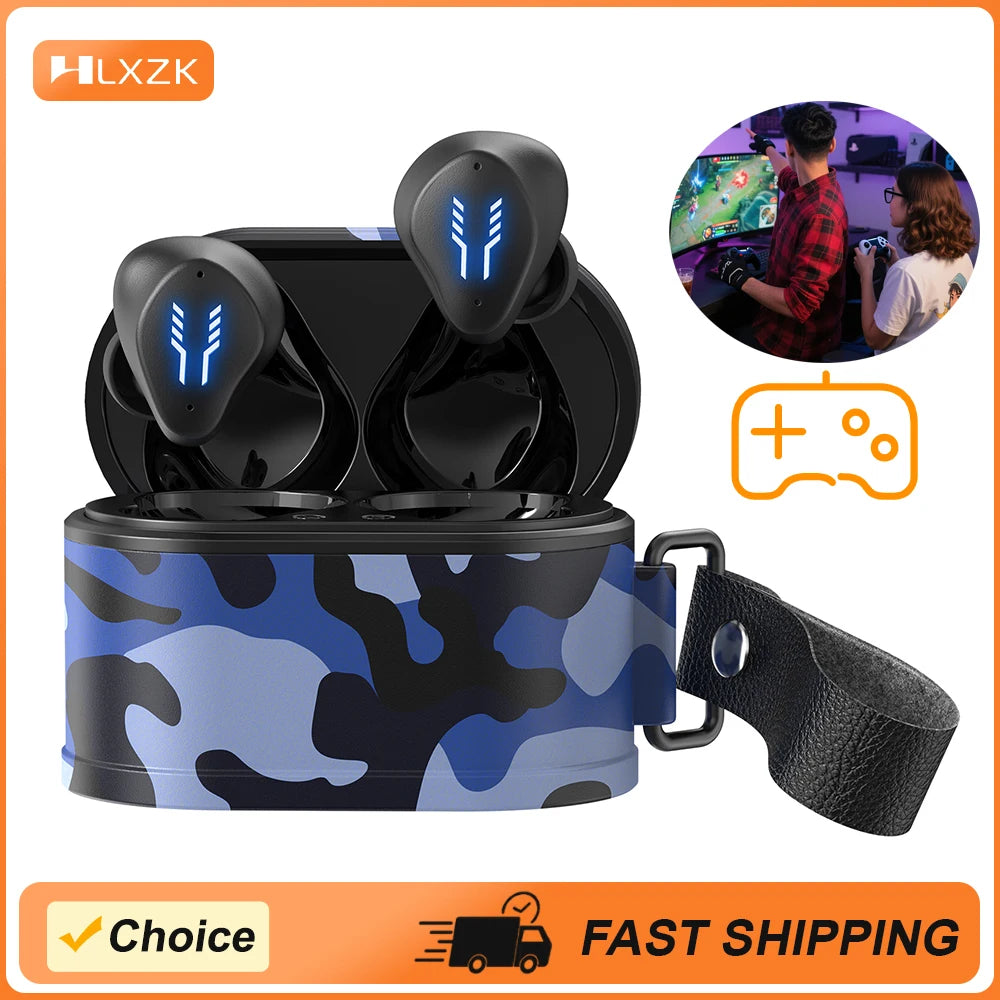 Bluetooth Gaming Earphones Wireless Noise-Canceling Headphones Low Latency Hi-Fi Audio Game Party for Gamer Friends Family