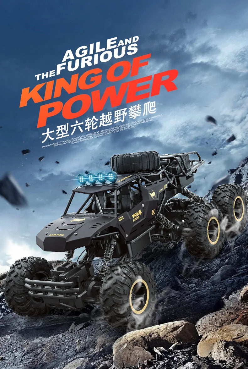 RC Car 1:12 2.4G  Alloy 6 Wheels Remote Control Car 4WD RC Off-Road Truck High Speed Electric All Terrain Climbing Toy Gift