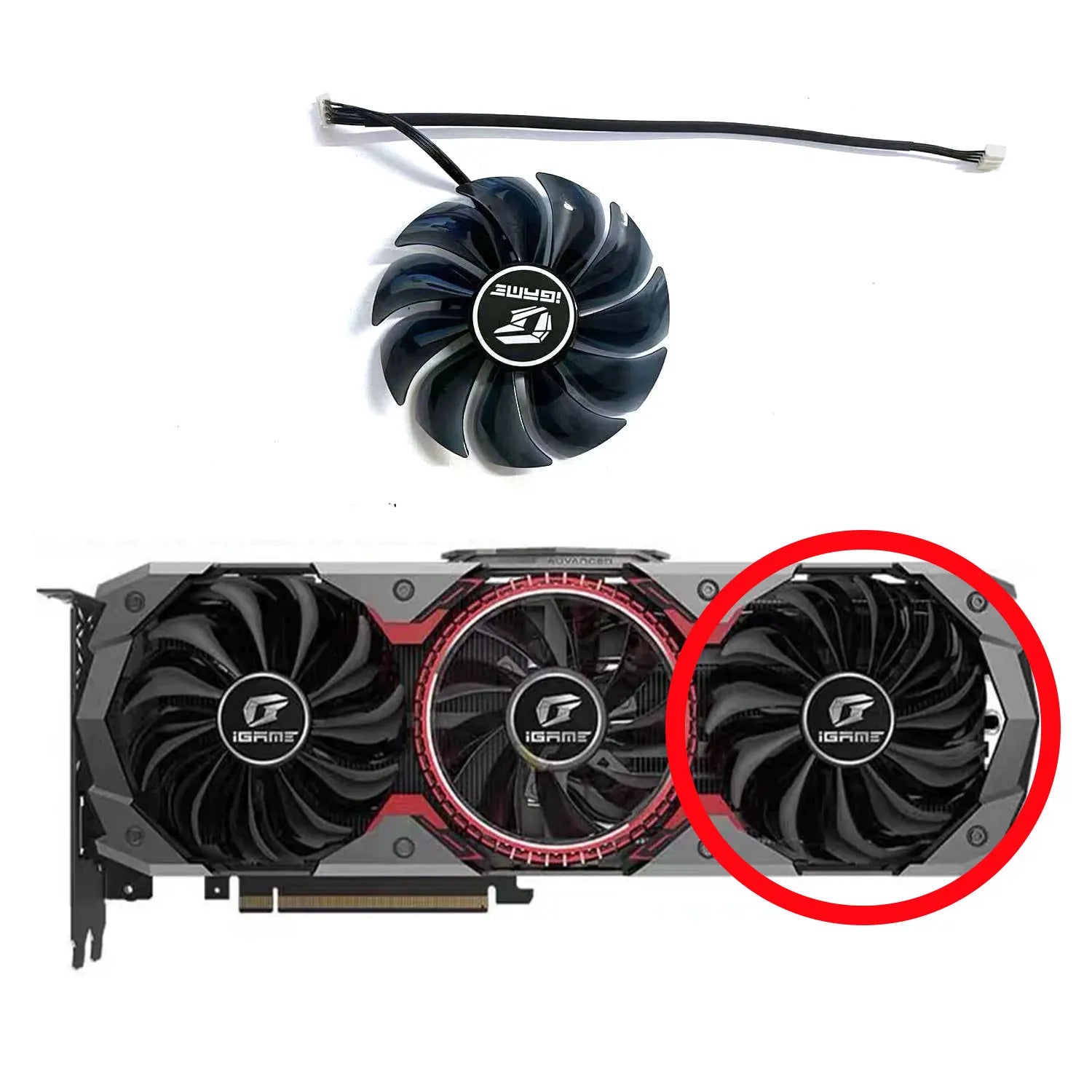 Colorful iGame GeForce RTX 2080 Ti 2080 2070 2060 GTX 1660 1660Ti 85mm 75mm 4pin PVA080E12R GPU Fan