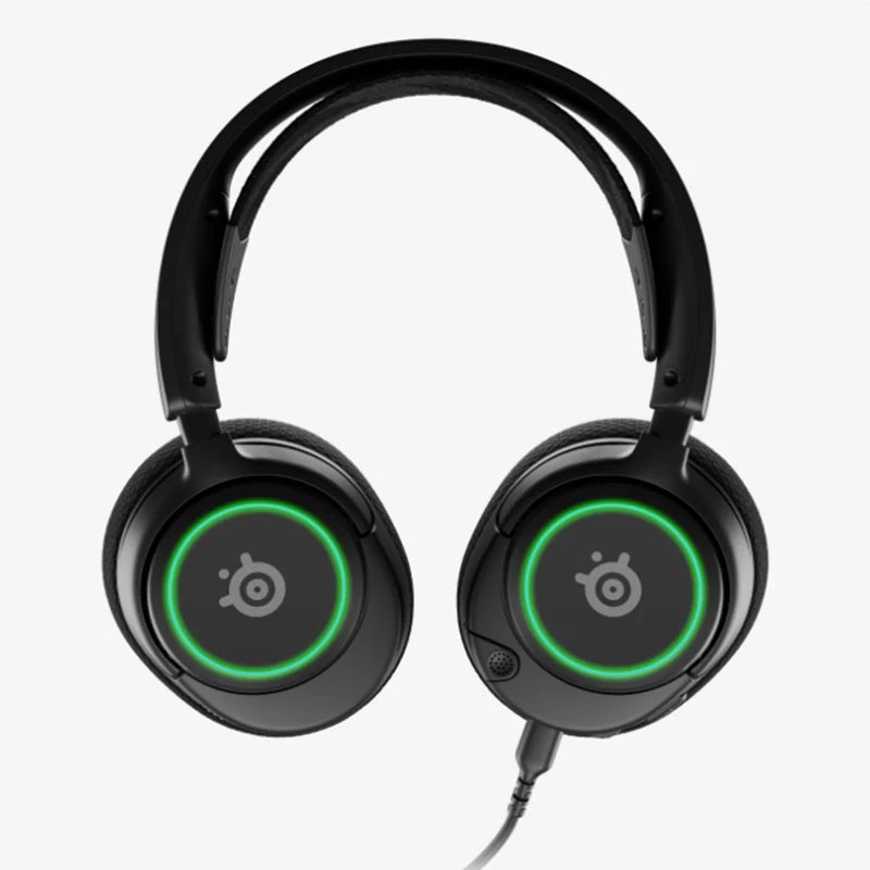 SteelSeries Arctis Nova 3 RGB Wired Gaming Headset the Lightweight Headphone with ClearCast Gen 2 Mic 360 Spatial Surround Sound