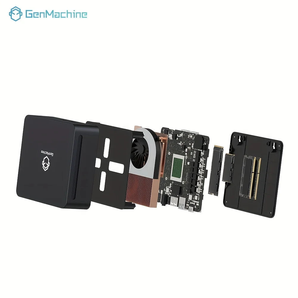 2025 GenMachine New Mini PC R7 5700U 4800H ES AMD Ryzen7 5700U 4800H ES CPU Support Windows 10/11 DDR4 3200MHz AMD WiFi6 BT5.2