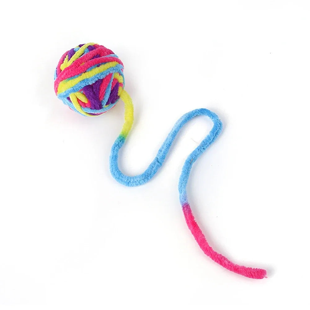 Dr.DC Pet cat toys are self entertaining chew and tease cats toy balls colored wool dog supplies fidget toy for cats accessories