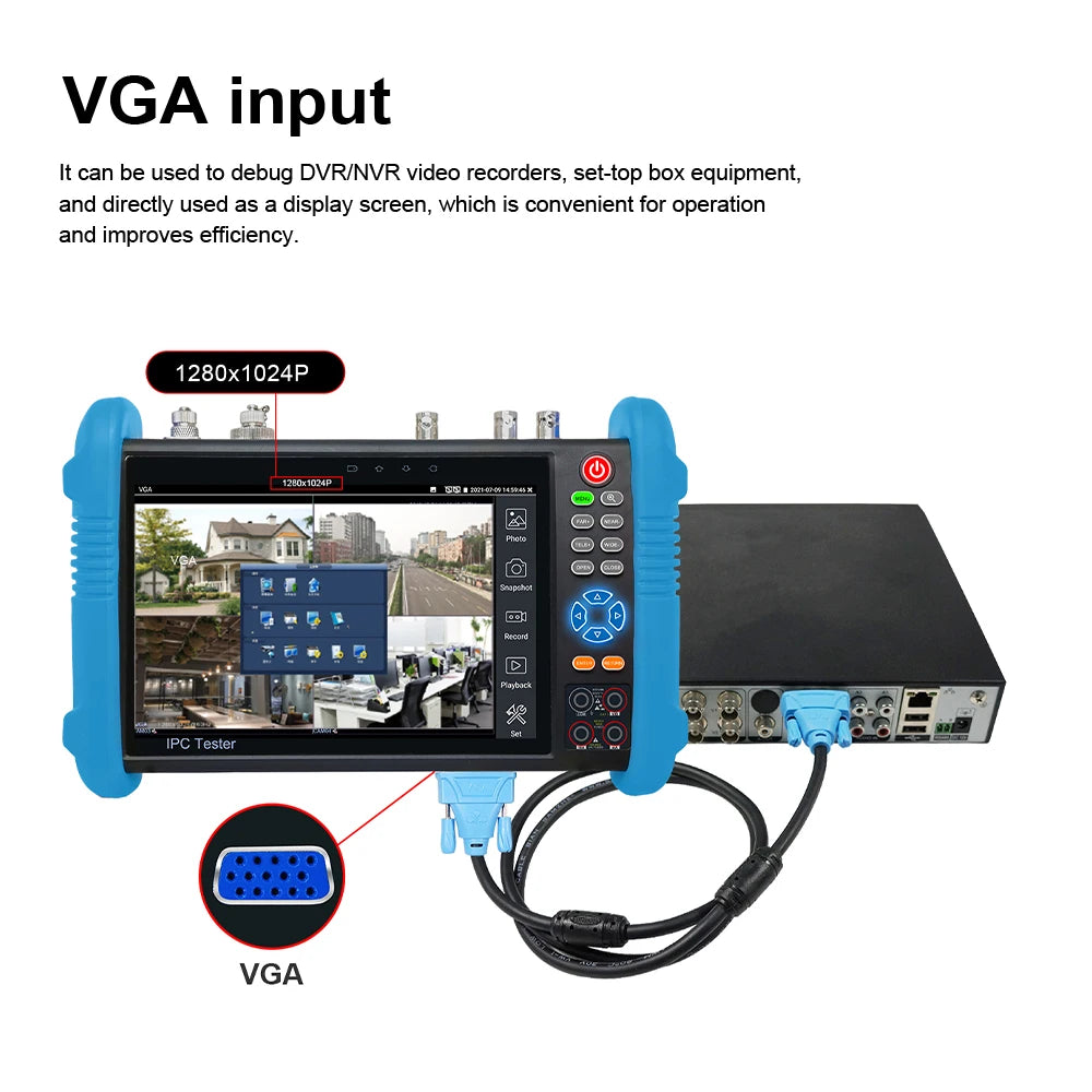 8K CCTV Tester IPC-9800CLMOVTADHS 8MP HD AHD TVI CVI SDI IP Tester 7-inch Touch Screen Monitor 8K Video Display Tester Monitor