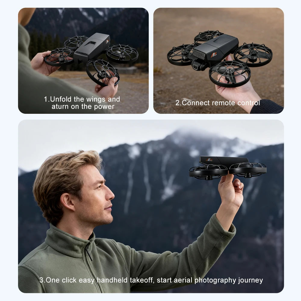 Aerial Photography Drone with 8K Camera -M8 GPS FPV Foldable Quadcopter Follow Me Mode Auto Return 5G WiFi RC Toy Gift for Adult