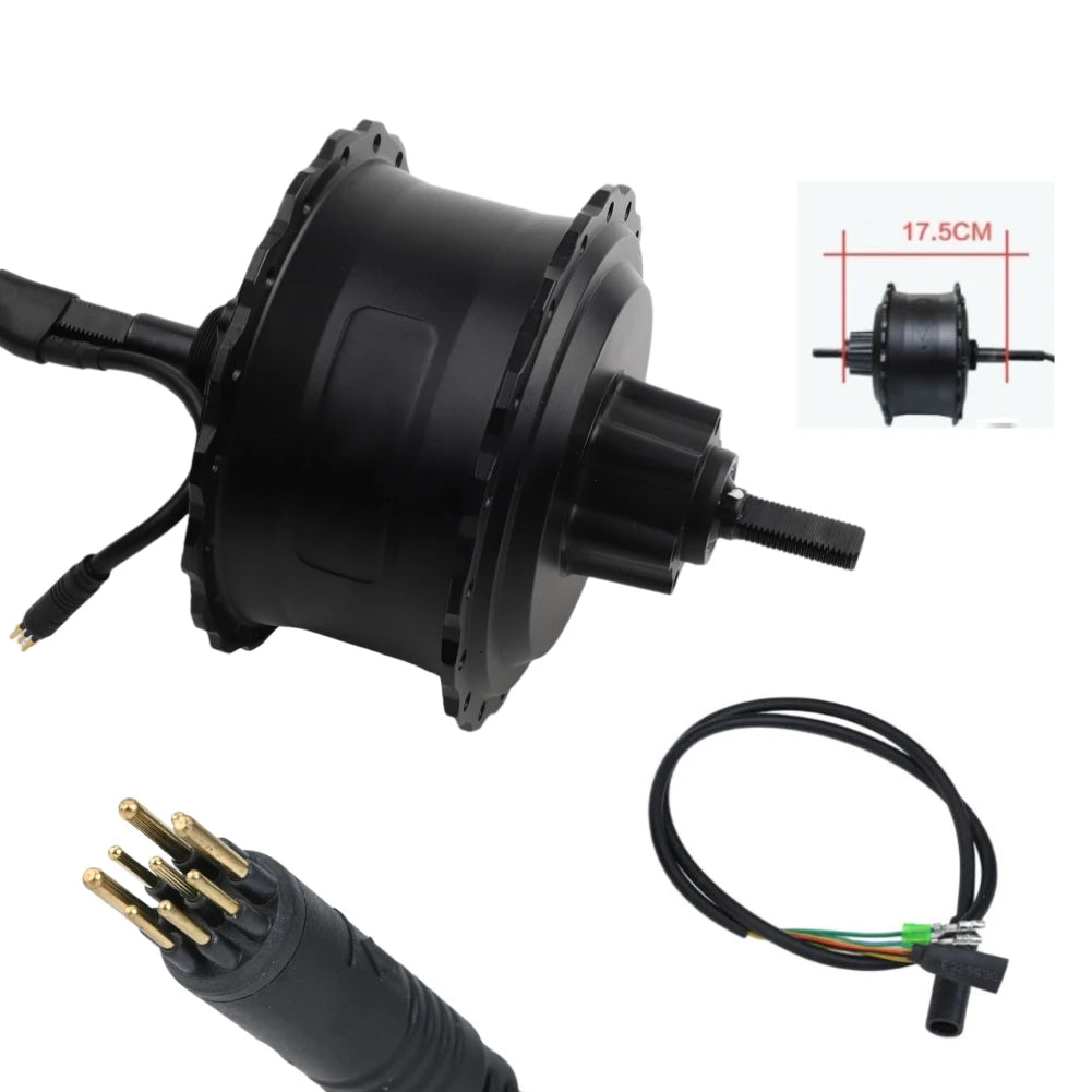 Electric Bike Motor 175/195mm 20/24/26inch 48V 750W 9 Pin Brushless Hub Motor  Fat Bike Wheel Motor Replace Accessories