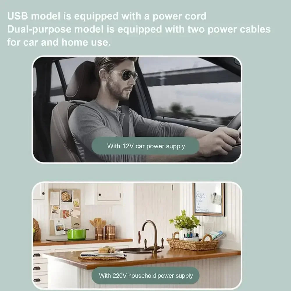 6L Car Mini Fridge Beauty Cosmetics Mask Makeup Skincare Refrigerator Semiconductor USB Heated Cooling Dormitory Refrigerator