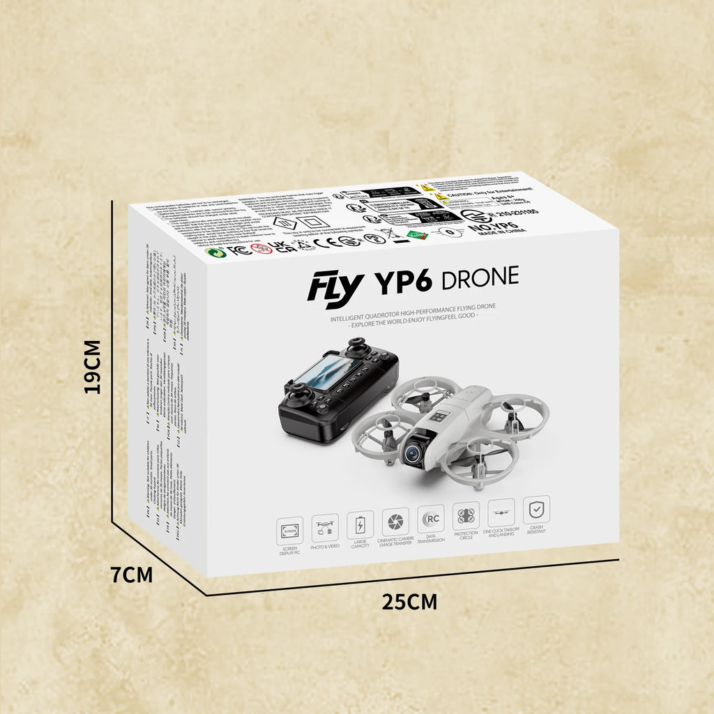 2026New Dual Camera Drone YP6 Aerial Photography Aircraft 5GWIFI Brushless Motor Remote Control Optical Flow Hover Aircraft Gift