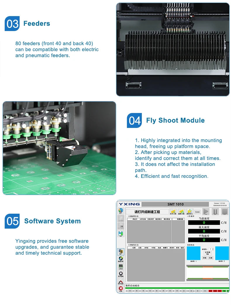 Stock in EU High Quality SMT Production Line PCB LED Manufacturing Equipment Automatic SMD Pick and Place Machine Chip Mounter
