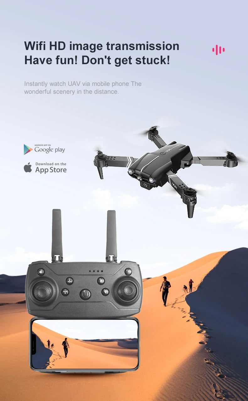 2026 New YP1 Camera Drone with Mobile App Control HD Aerial Photography 360° Adjustable Camera Stable Optical Flow