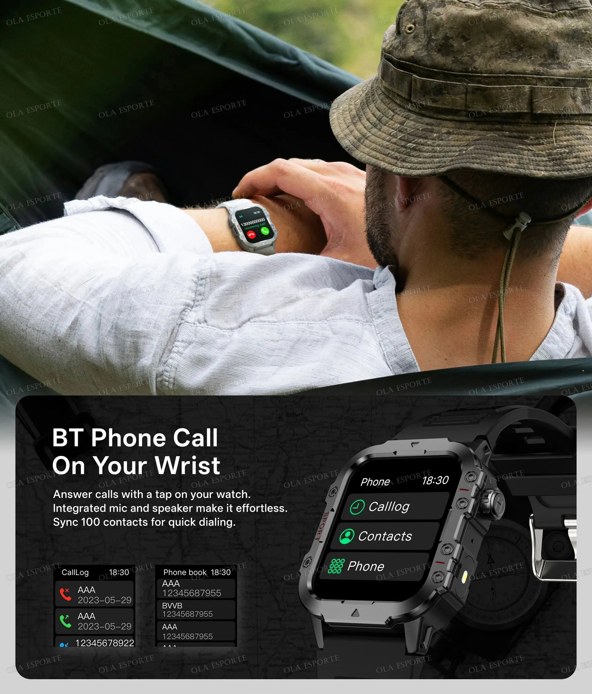 2025 New SmartWatch Men For Women Militray Outdoor GPS Track Sport Watches Heart Rate Sleep Waterproof Smart Watch IOS Android