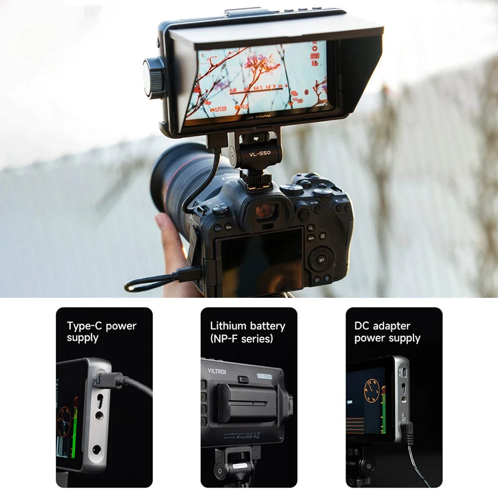 VILTROX DC 550 5.5 Inch 1920x1080 4K  Touch Screen HDMI Profissional Camera Studio Monitor 3D LUT Director Monitor