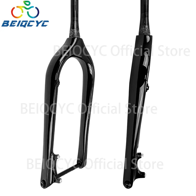 26ER Carbon FAT Bike Fork  Thru Axle 150*15MM Fat bike Snow 5.0 Tire Snow Fork Bicycle Front Fork Rigid