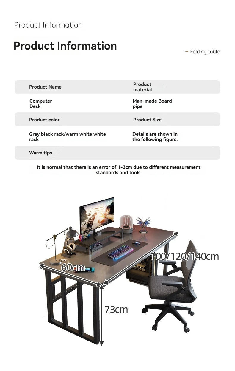 Computer desk, desktop, home bedroom, student learning, writing, internet network, red e-sports desk, rental house, simple offic