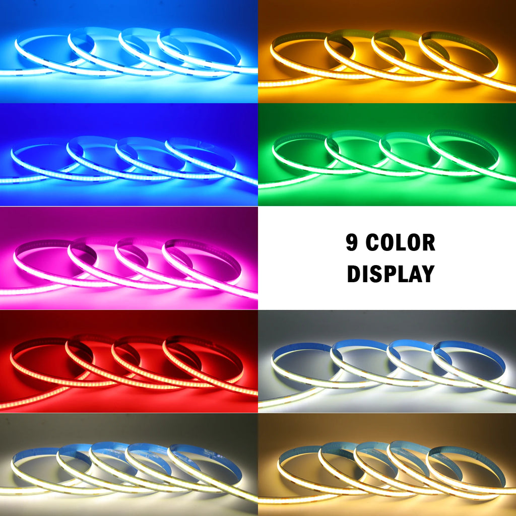 LED Light Strip USB With 3Keys Switch Dimmable DC5V COB 320Leds/m Blue/White/Red/Green Flex Adhesive Tape Night Lighting  3/5M